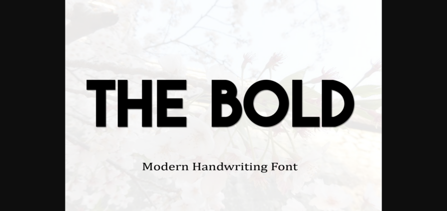 The Bold Font Poster 1