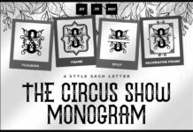 The Circus Show Monogram Font Poster 1