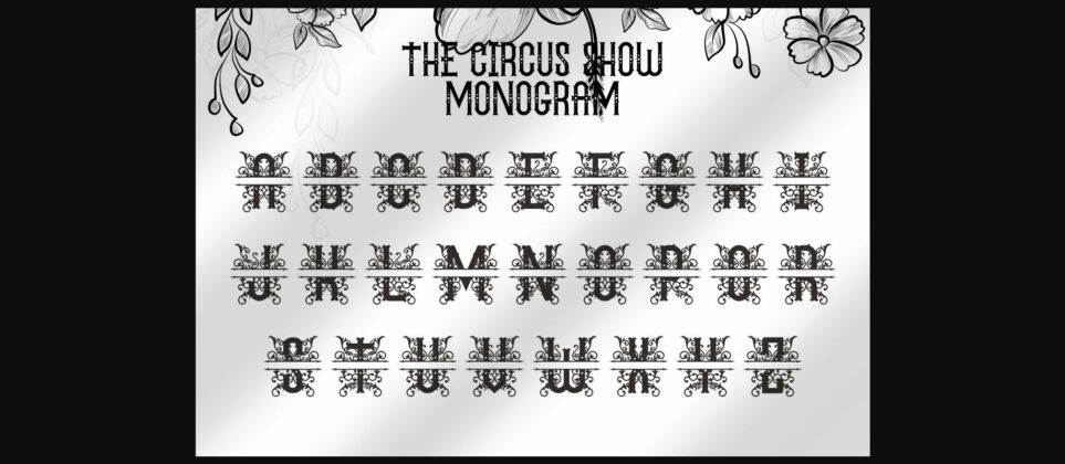 The Circus Show Monogram Font Poster 5