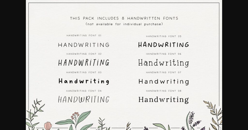 The Handwriting Bundle Font Poster 2