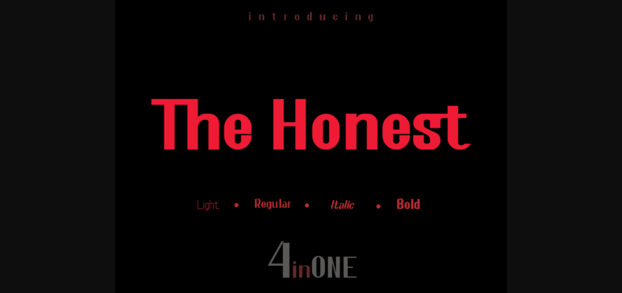 The Honest Font Poster 3