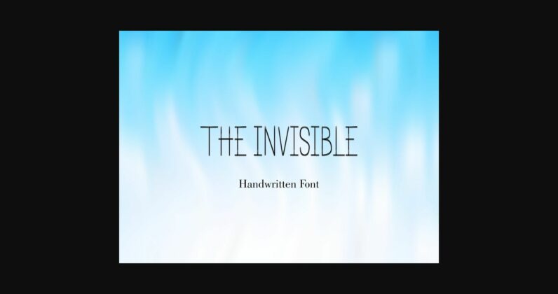 The Invisible Font Poster 4