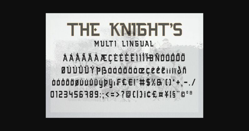 The Knight Font Poster 11