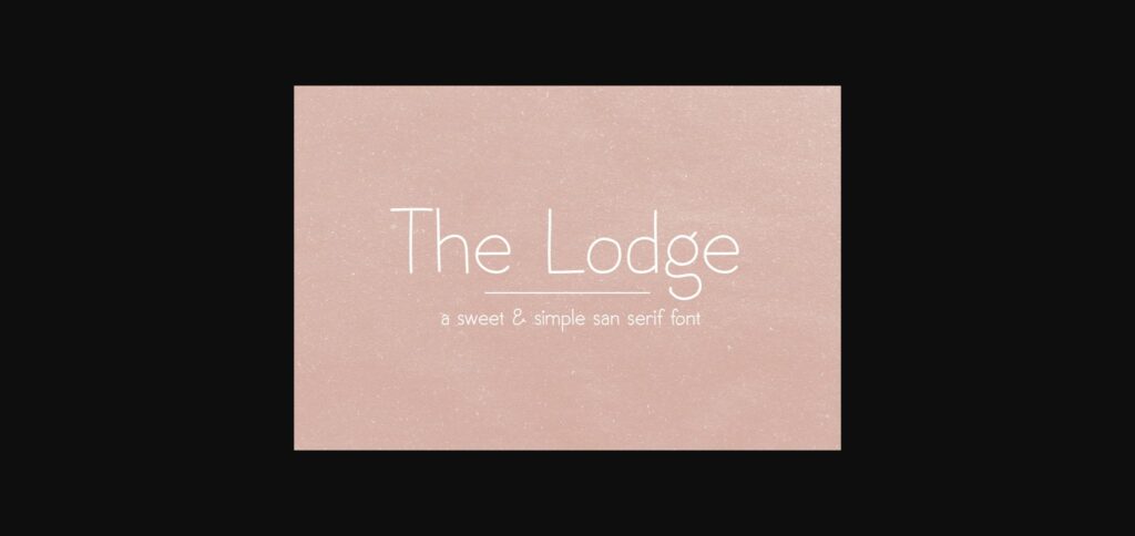 The Lodge Font Poster 3