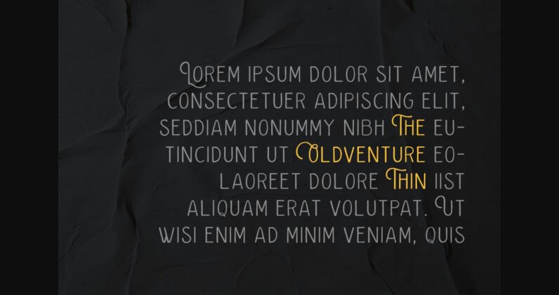 The Oldventure Font Poster 3