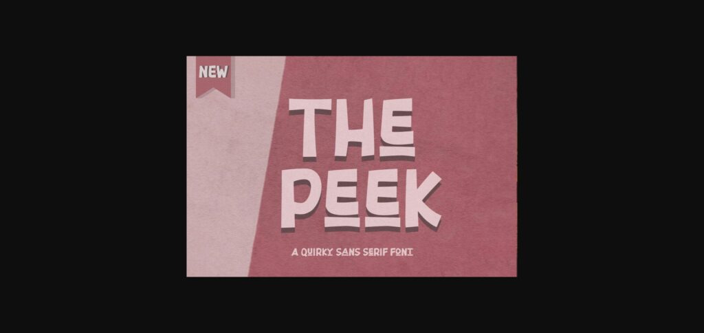 The Peek Font Poster 3