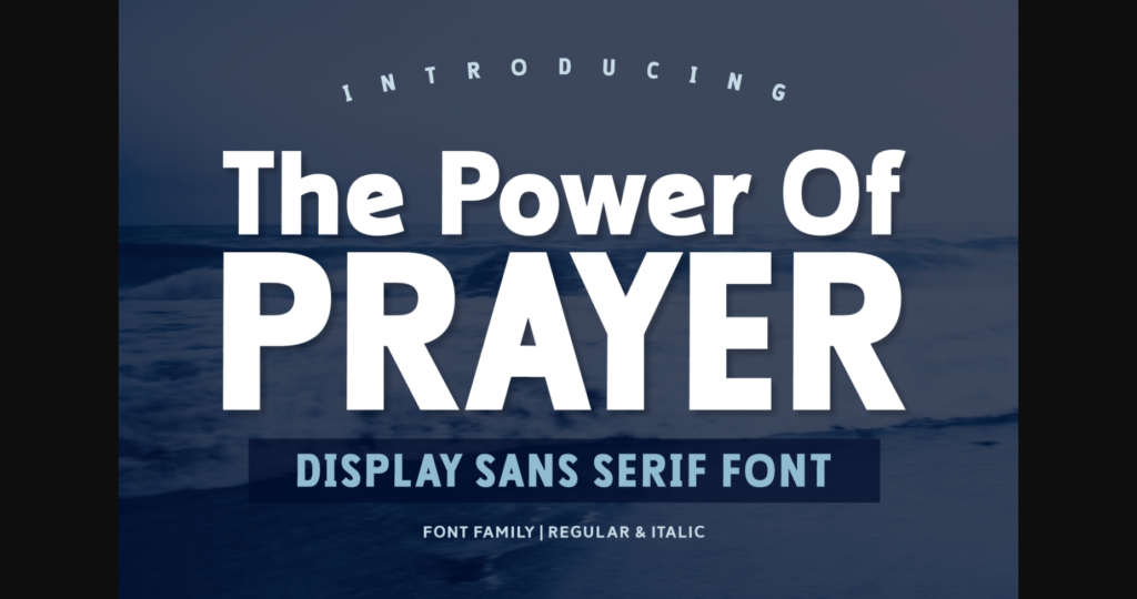 The Power of Prayer Font Poster 3