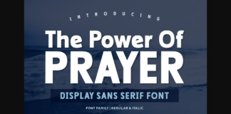 The Power of Prayer Font Poster 1