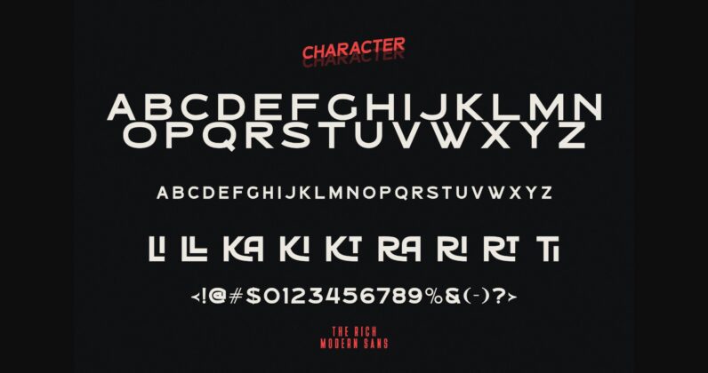 The Rich Font Poster 9