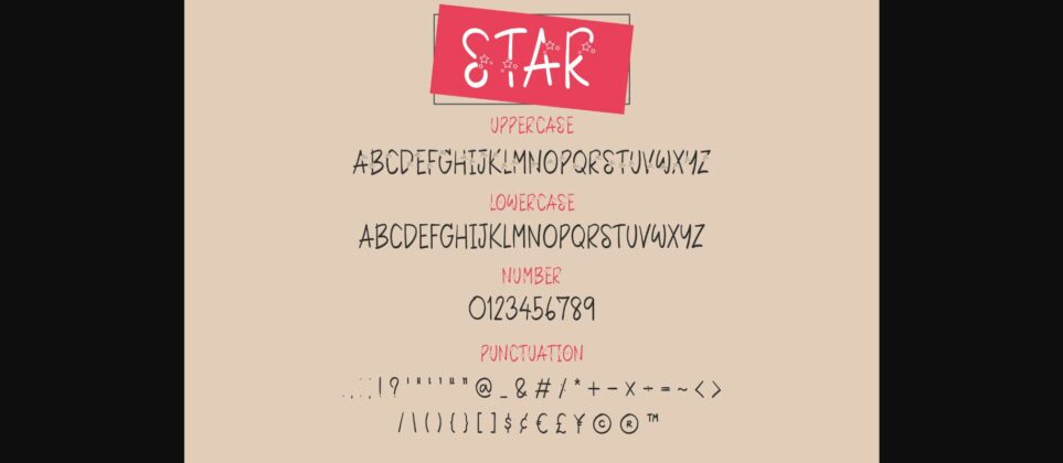 The Star Font Poster 5
