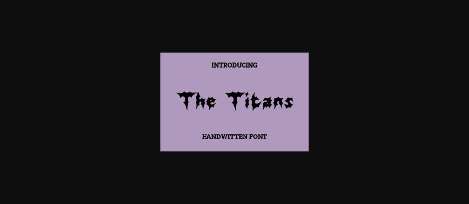 The Titans Font Poster 3