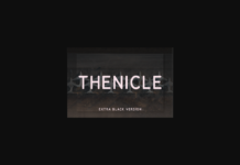 Thenicle Extra Black Font Poster 1