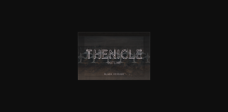 Thenicle Outline Black Font Poster 1