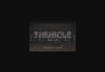 Thenicle Outline Extra Black Font Poster 1