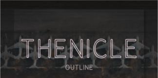 Thenicle Outline Medium Font