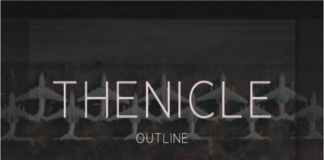 Thenicle Outline Thin Font