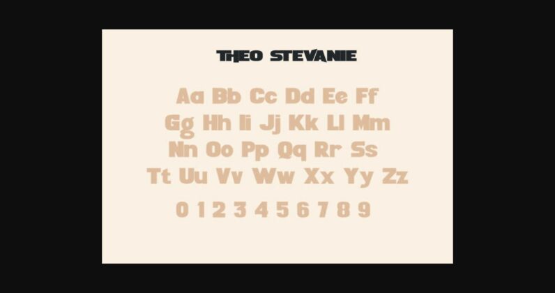 Theo Stevanie Font Poster 8