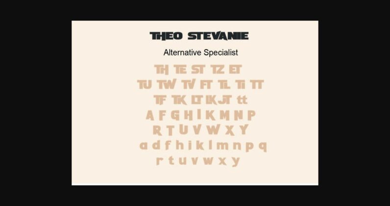 Theo Stevanie Font Poster 9