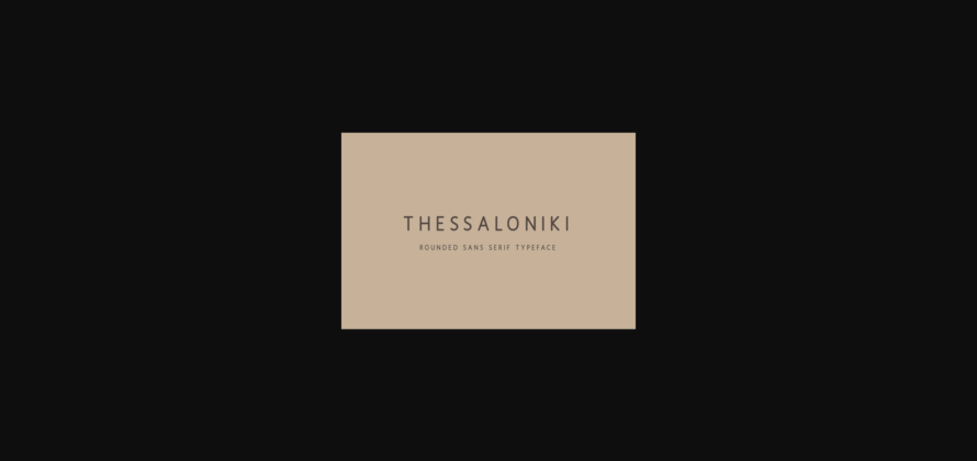 Thessaloniki Font Poster 1