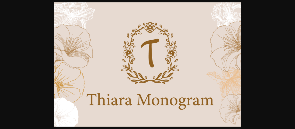 Thiara Monogram Font Poster 3