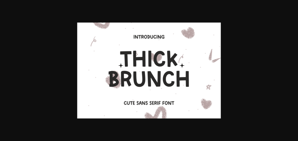 Thick Brunch Font Poster 3