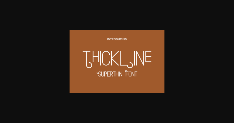 Thickline Font Poster 3