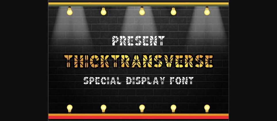 Thicktransverse Font Poster 1