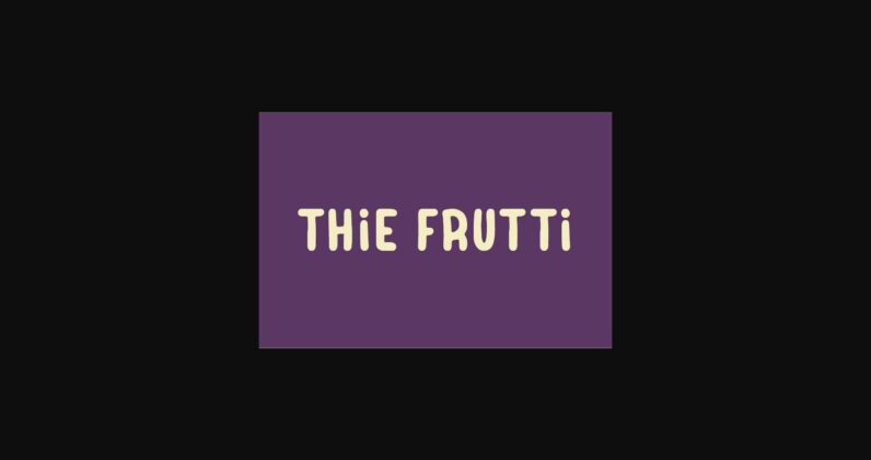 Thie Frutti Font Poster 3