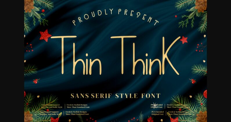 Thin Think Font Poster 3