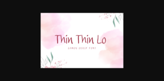 Thin Thin Lo Font Poster 1