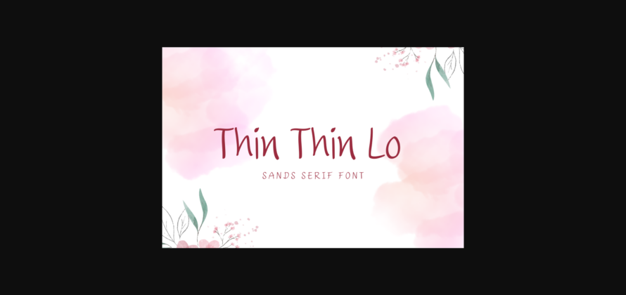 Thin Thin Lo Font Poster 1