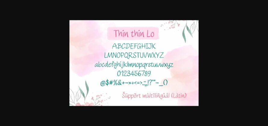 Thin Thin Lo Font Poster 4