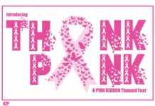 Think Pink Font Poster 1