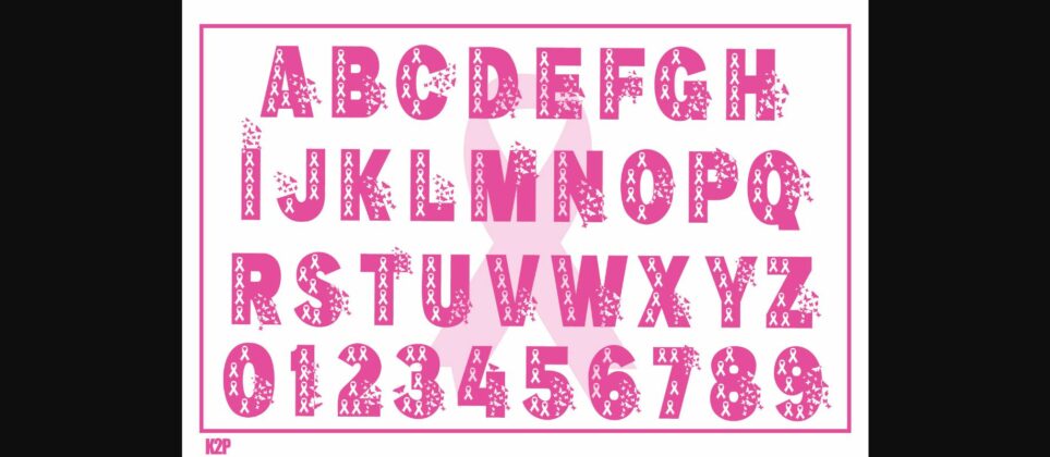 Think Pink Font Poster 4