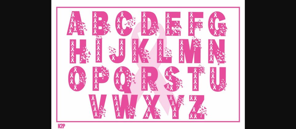 Think Pink Font Poster 5