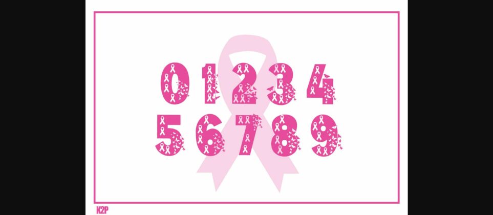 Think Pink Font Poster 6