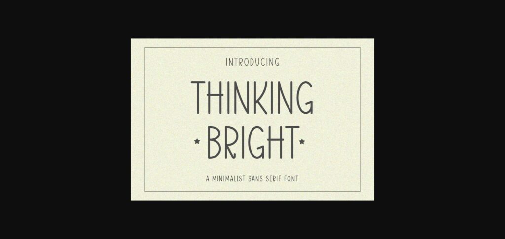 Thinking Bright Font Poster 3