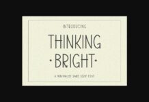 Thinking Bright Font Poster 1