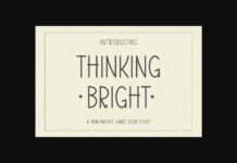 Thinking Bright Font Poster 1