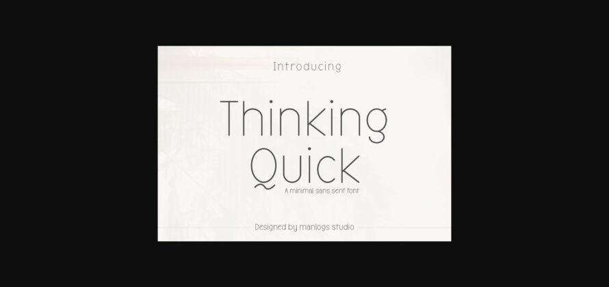 Thinking Quick Font Poster 3