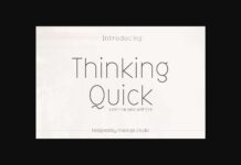 Thinking Quick Font Poster 1