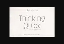 Thinking Quick Font Thinking Quick Font Poster 1