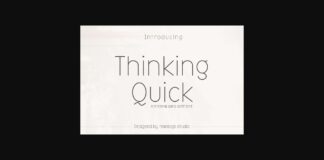 Thinking Quick Font Poster 1