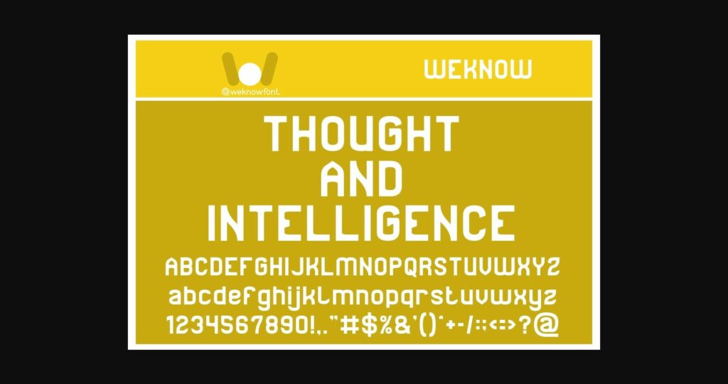 Thought and Intelligence Font Poster 1