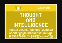 Thought and Intelligence Font Poster 1