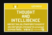 Thought and Intelligence Font Poster 1