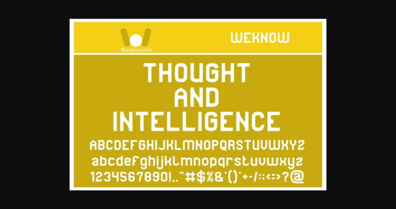 Thought and Intelligence Font Poster 1