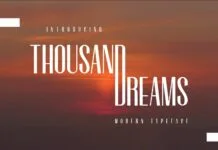 Thousand Dreams Font Thousand Dreams Font Poster 1
