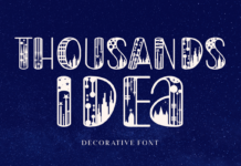 Thousands Idea Font Poster 1