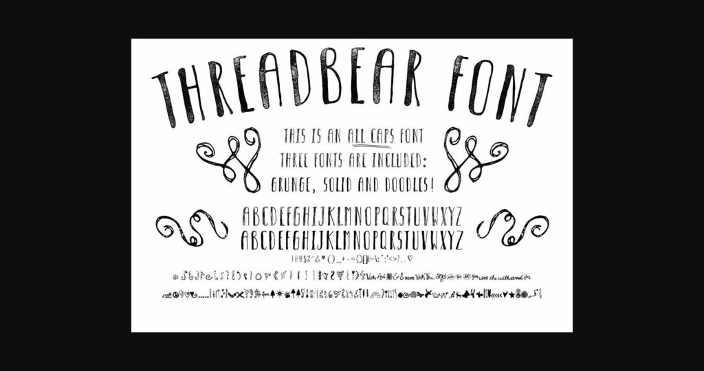 Threadbear Font Poster 3